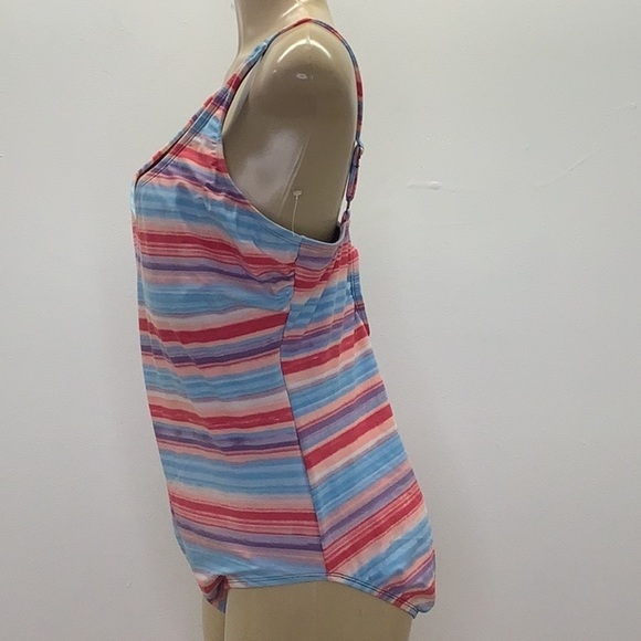 Roatan Plus Size 2X Swimwear Striped One Piece Swimsuit New Without Tags - Picture 4 of 7